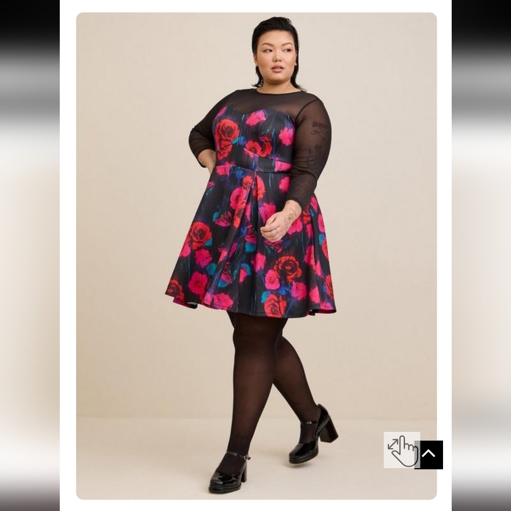 Torrid Mini Scuba Illusion Neck Dress Size 10 NWT